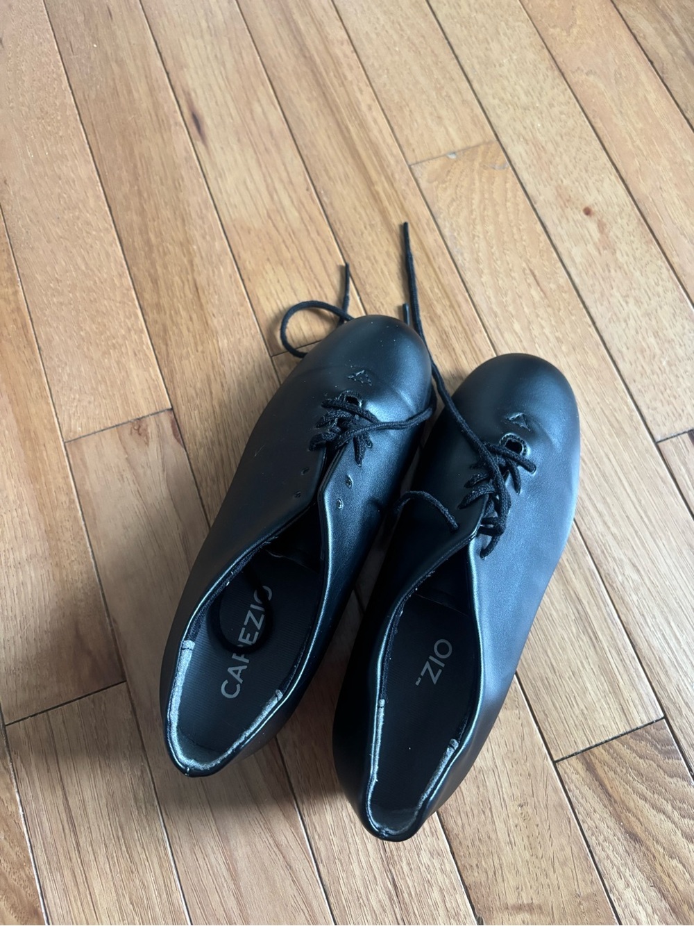 Capezio Black Leather Tap Jazz Shoes